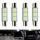 Canbus 5050 3SMD Dome Lamp Car LED Reading Bulbs Festoon Light C5W For 4Pcs