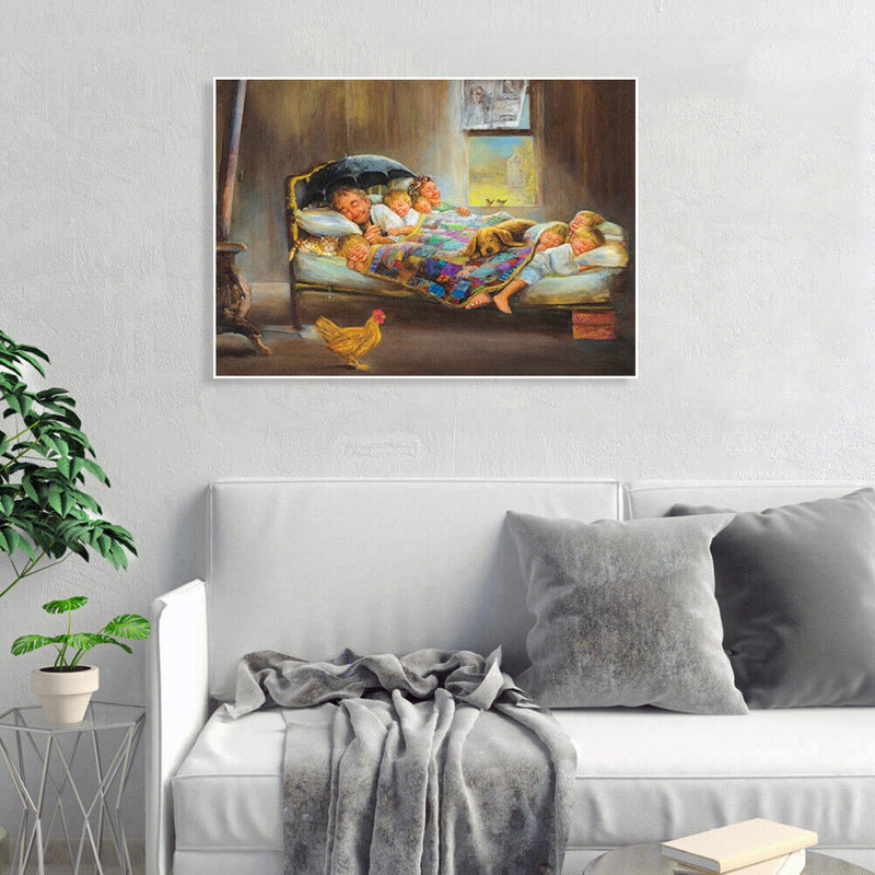 5D DIY Full Drill Diamond Painting Happiness Family Cross Stitch Embroidery Kit