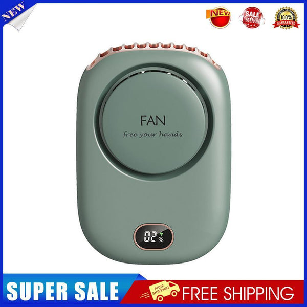 Mini Portable Bladeless Neck Fan Rechargeable Silent Cooling Fans (Green)