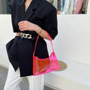 Retro Women Transparent Solid Color Shoulder Hobos Bag Small Underarm Handbags