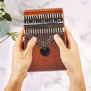17 Keys Kalimba Wood Mahogany Mbira Thumb Piano Musical Instrument (Yellow)