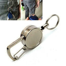 Elastic Steel Wire Rope Key Chain Recoils Retractable Keychain Lost Anti R4Y9