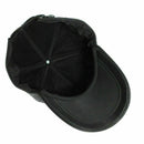 Black PU Flat Leather Sunshade Baseball Cap Trendy Hat Hop Men' Hip Korean W0N8