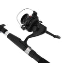 Metal Spinning Fishing Reel High Speed G-Ratio 5.2:1 Without Line (Black)