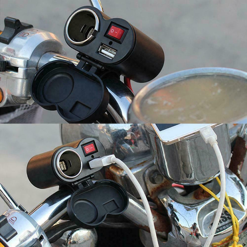 Universal 12V For Motorcycle USB Charger Phone Power Socket Outlet Best D6N3