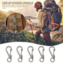5x Outdoor Quick Hanging Key Chain Spring Hook Molle Clasp Buckle (Grey) Newly