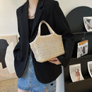 Summer Women Straw Shoulder Handbag Boho Beach Female Woven Handle Tote Purses