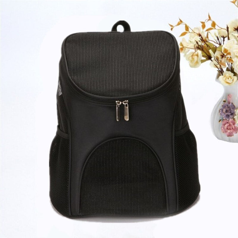 Pet Cat Carrier Backpack Breathable Travel Outdoor Shoulder Carry (Black) Newly