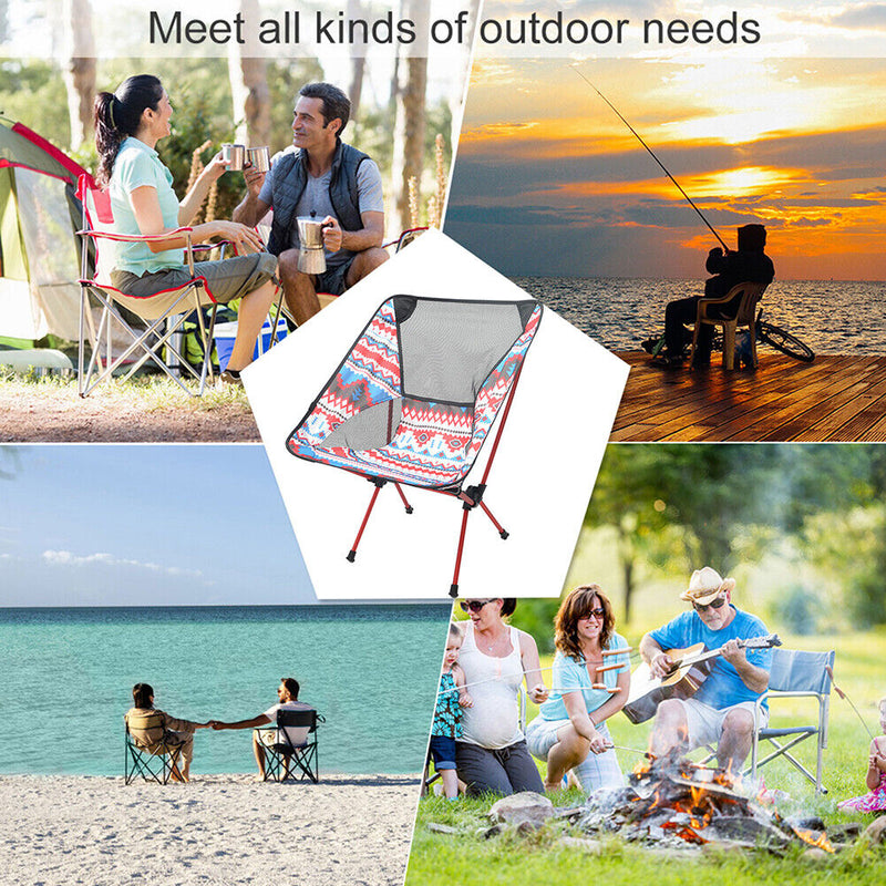 Ultralight Travel Camping Chair Folding Aluminum Outdoor Hiking BBQ Picnic Seat