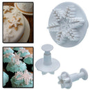 3pcs Plastic Snowflake Embossing Mould Fondant Cake Decoration DIY Baking T