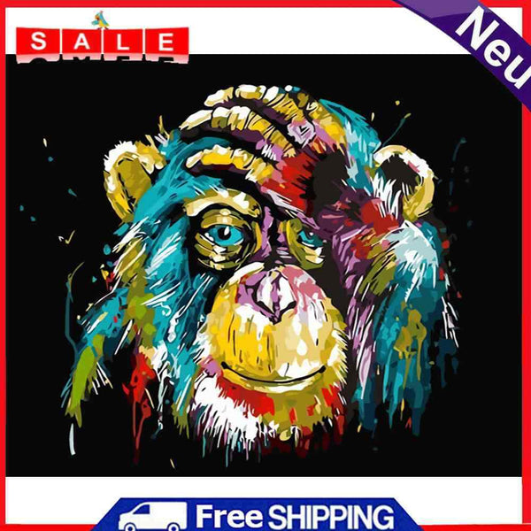 Monkey DIY Oil Painting By Numbers Kits Color Drawing Wall Living Room Picture