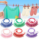 Rope Travel Camp Elastic Clothesline Drying Rack Hanger 12 Spring Clips