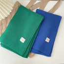 Solid color Klein blue Wrap Bandana Shawl Knitted long scarf Wool warm scarf