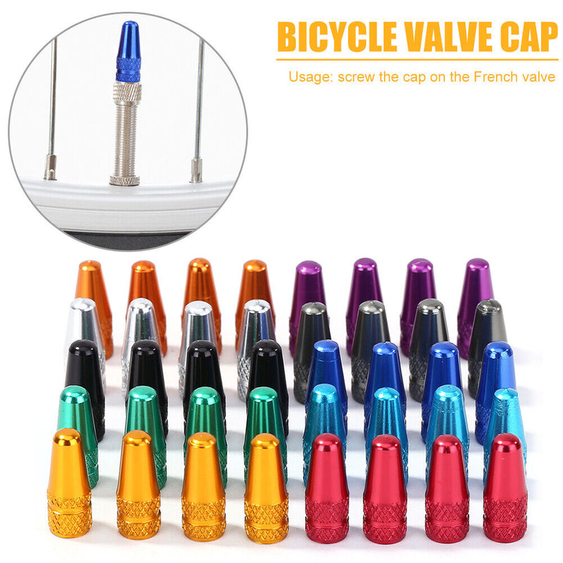 40pcs Bicycle Presta Valve Caps MTB Wheel Tyre Stem French Air Valve Caps Cover