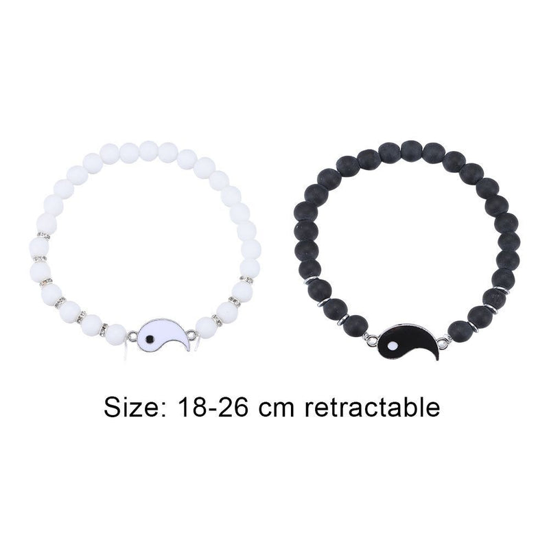Yin Yang Paired Jewelry Fashion Couple Bracelets Tai Chi Best Friends Beaded