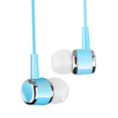 Universal In-Ear Earbuds Headsets Music Earphones 3.5mm Headphone (Blue) Newly
