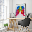 40x50cm Oil Paint By Numbers Rainbow Angel Wings Frameless Picture Home Decor
