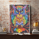 5D DIY Special Shaped Diamond Painting Owl Cross Stitch Craft Kit Home Wall