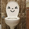 Bathroom Toilet Funny Smile Wall Stickers Washroom Wall Decals House Decor