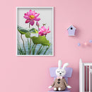 Rhinestone DIY Art Diamond Painting Full Round Drill 5D Dragonfly Lotus Kit