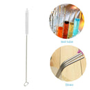 Stainless Steel Straw Cleaning Brush Bar Home Drinking Pipe StrawsWasher*10