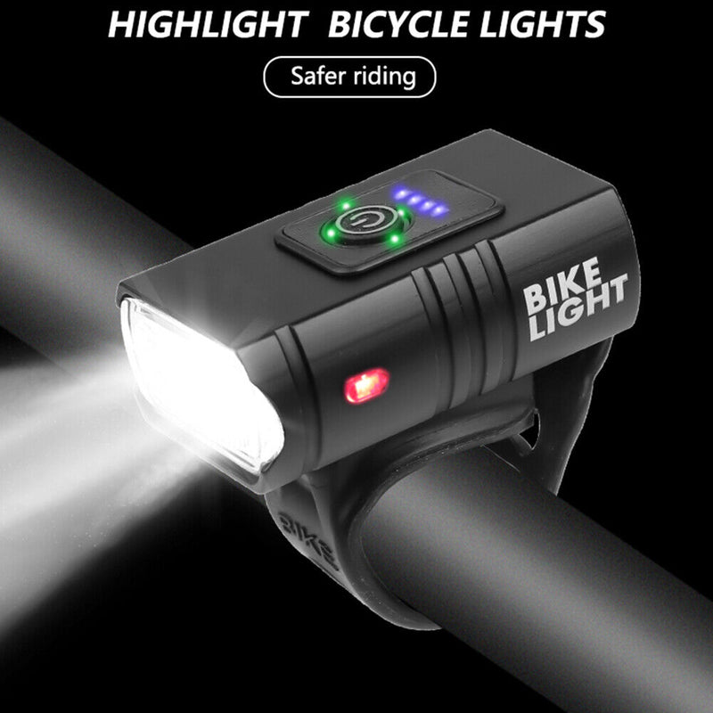 MTB Bike Handlebar Front Light Night Safety Riding 6 Modes Lighting Headlight