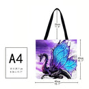 Little flying dragonPrinted Shoulder Shopping Bag Casual Large Tote Handbag