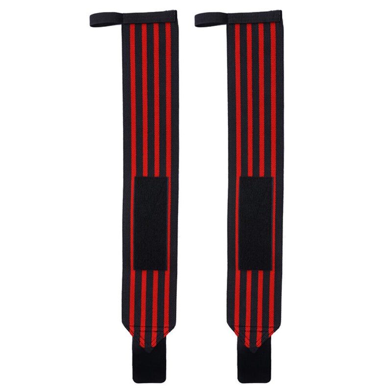 2pcs Sports Weightlifting Wrist Guard Strap Protective Wristband (Red) Newly