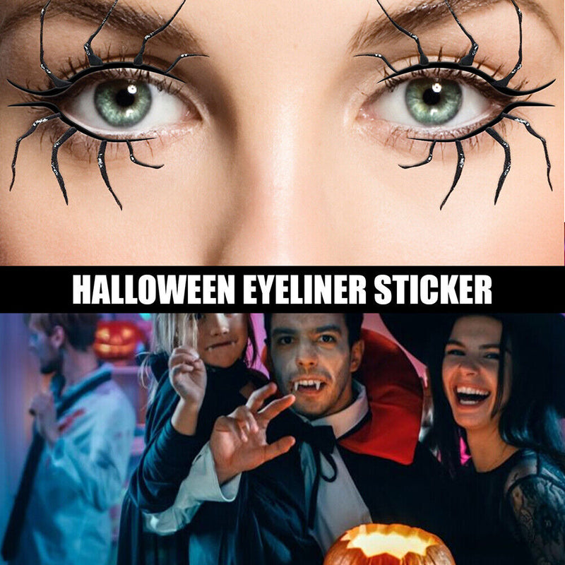 #A 1 Pair Halloween Eyeliner Stickers Horror Spider Cobweb Bat Face Laces Sticke