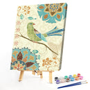 Frameless Flower and Bird Oil Paint by Numbers Kit Drawing Coloring on Canvas