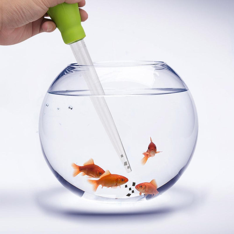 Manual Suction Pipe Pump Aquarium Fish Tank Siphon Cleaning Tools (Blue)