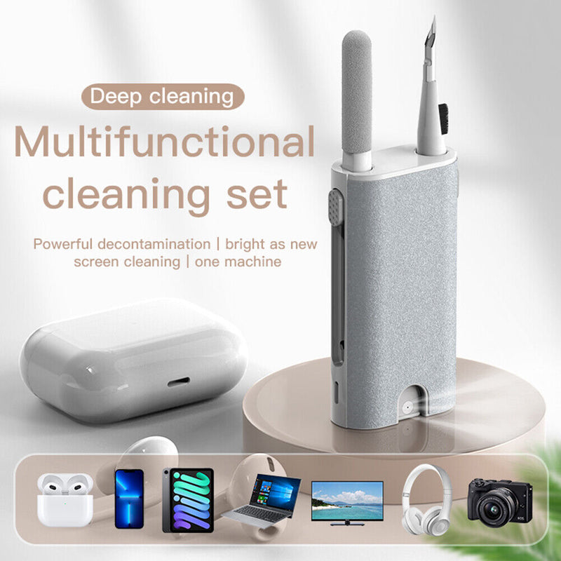 5 in 1 Cleaner Kit Multifunctional Earbuds Phone Cleaning Brush with Spray Port