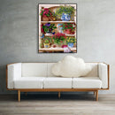 Painting By Numbers Kit DIY Flower Rack Hand Painted Canvas Oil Art Picture