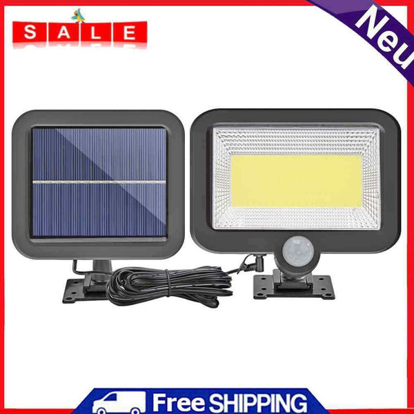 100LED COB Solar Wall Light PIR Motion Sensor Outdoor Path Yard Waterproof Lamp