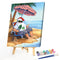 Oil Paint by Numbers Santa Canvas Artwork Living Room Wall Picture Decoration