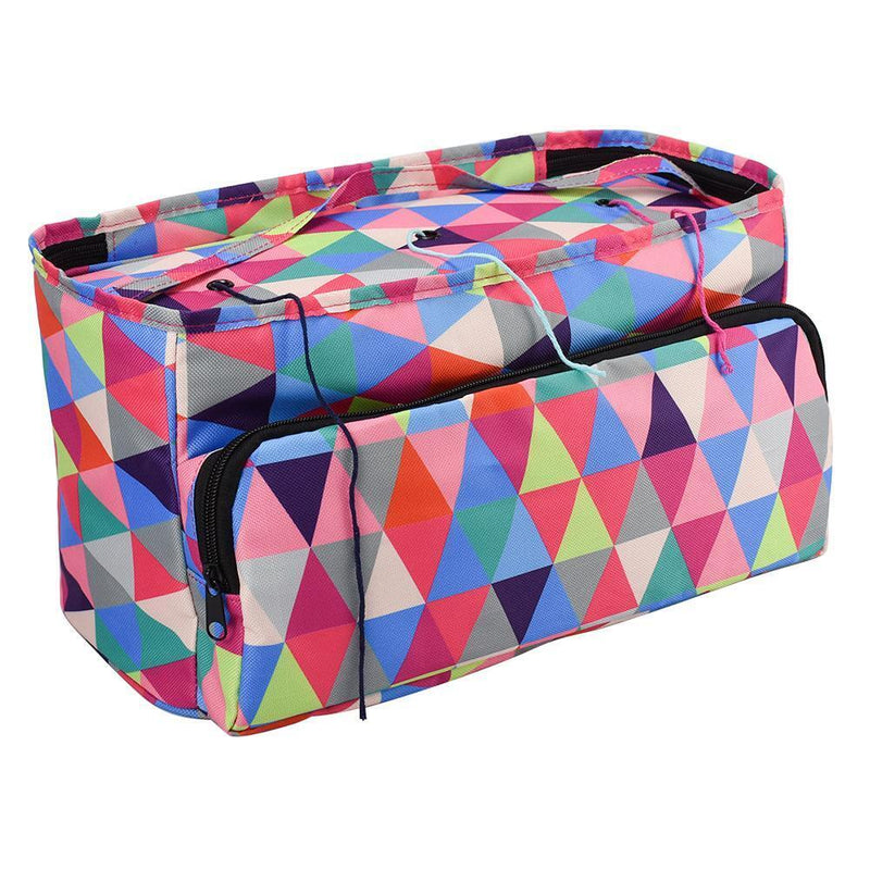 Large Capacity Yarn Clothes Storage Square Bags Geometric Embroidery Portable Cr