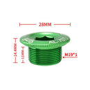 MUQZI CNC MTB Road Bike M19 Crank Cover Screws Crankset Bolt Cap (Green)