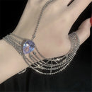 Jewelry Crystal Hair Chain Rhinestone Head Chain Water Drop Pattern Crystal