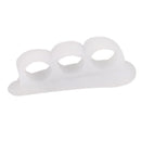 2pcs Elastic Hammer Toe Separator Pads Hallux Valgus Straightener (White)