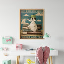 #A Retro Girl Poster Oil Paint By Numbers Kit DIY Frameless Drawing Picture fo