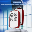 AK-K210605 433MHz 4 Buttons Learning Copy Remote Controller (White Red)