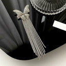 Female Elegant Butterfly Shiny Tassel Hairpin Sweet Side Hair Decors Clips E6B4