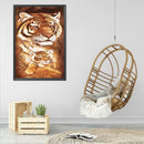 Tiger Family Oil Paint By Numbers Kits Canvas Picture Wall Art DIY (B741)