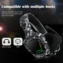 ONIKUMA K20 3.5mm Wired RGB LED Headphone for PC Phone PS4 (Camo White) Newly