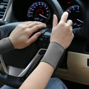 Elastic Wristband Summer Ice Silk Sport Cycling Wrist Brace (Grey 8cm) Newly
