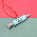 Vaccine Christmas Ornament Syringe Hanging Pendants Christmas Tree Decoration