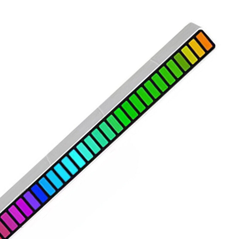 Pickup Rhythm Lights RGB Voice Control Music Light Stick Car Decor (White)