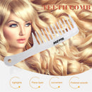 Antistatic Straight Handle Large Wide Tooth Comb Hair Brush Tool (White) Newly