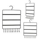 Wall Earring Organizer Hanging Holder Necklace Display Rack Holder (Black)