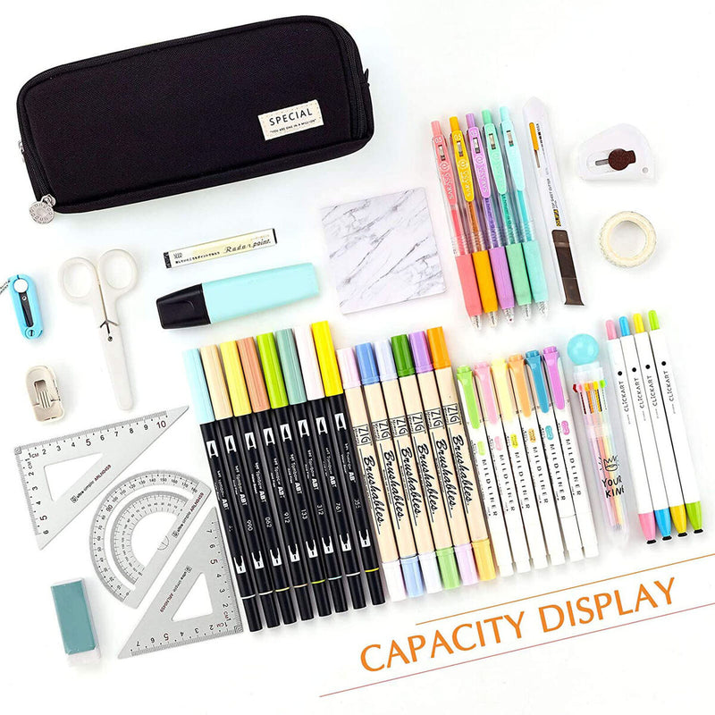 Large Capacity Pencil Case-Oxford Cloth School Student Stationery Organizer